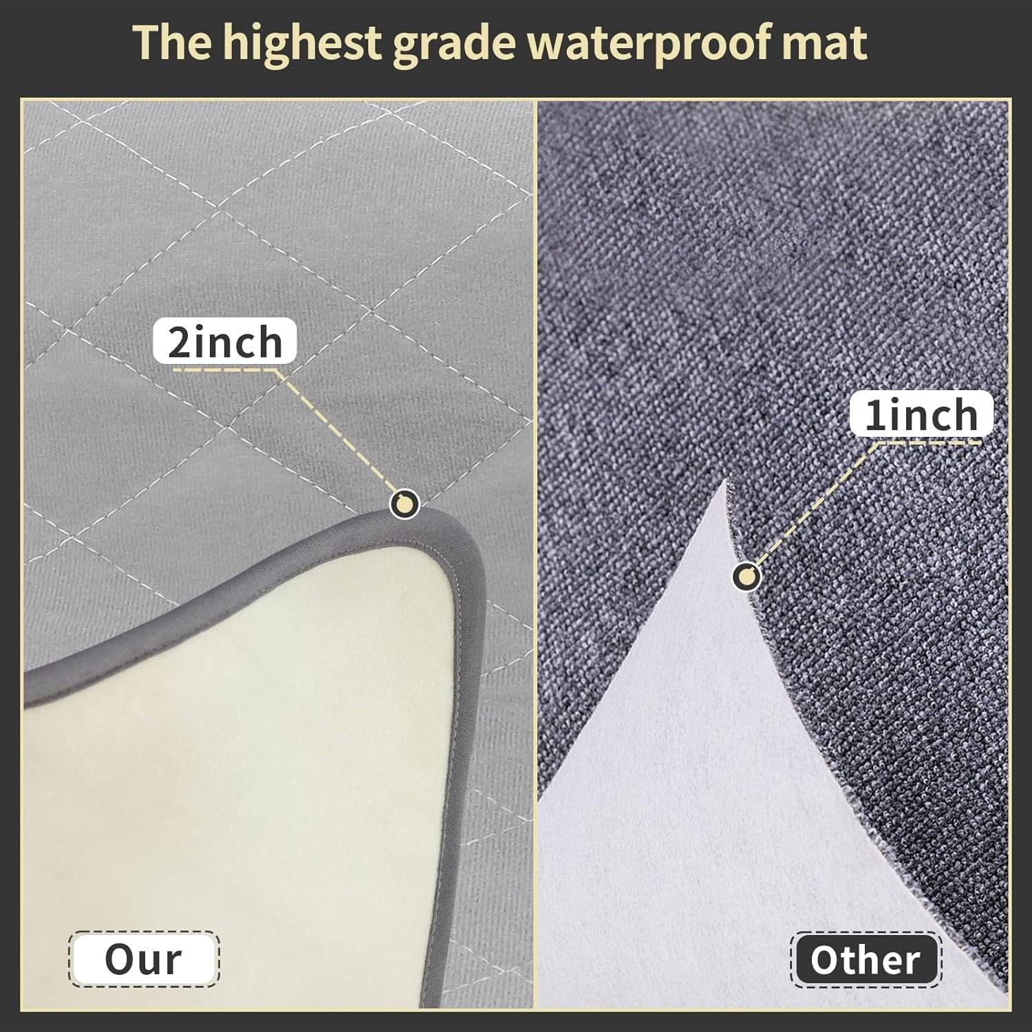 Washable Reusable Dog Pee Pads, 34″x52″ Absorbent & Waterproof Puppy Training Pad for Crate, Playpen & Carpet, Large Potty Pads for Dogs, Cats & Small Pets