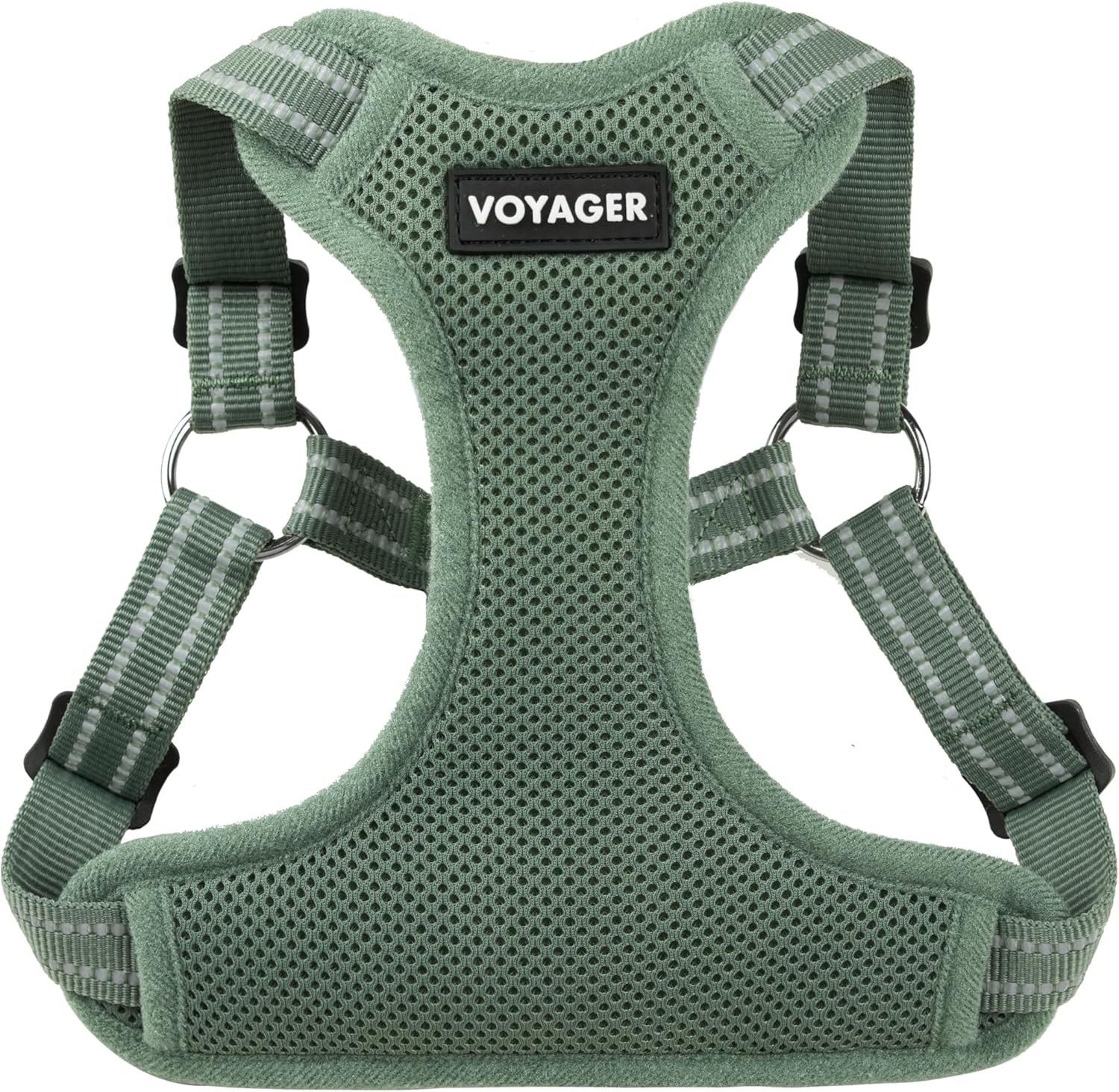 Best Pet Supplies Voyager Adjustable Step-in Flex Breathable Mesh Dog Harness for Small Medium Large Dogs Moss Green, S