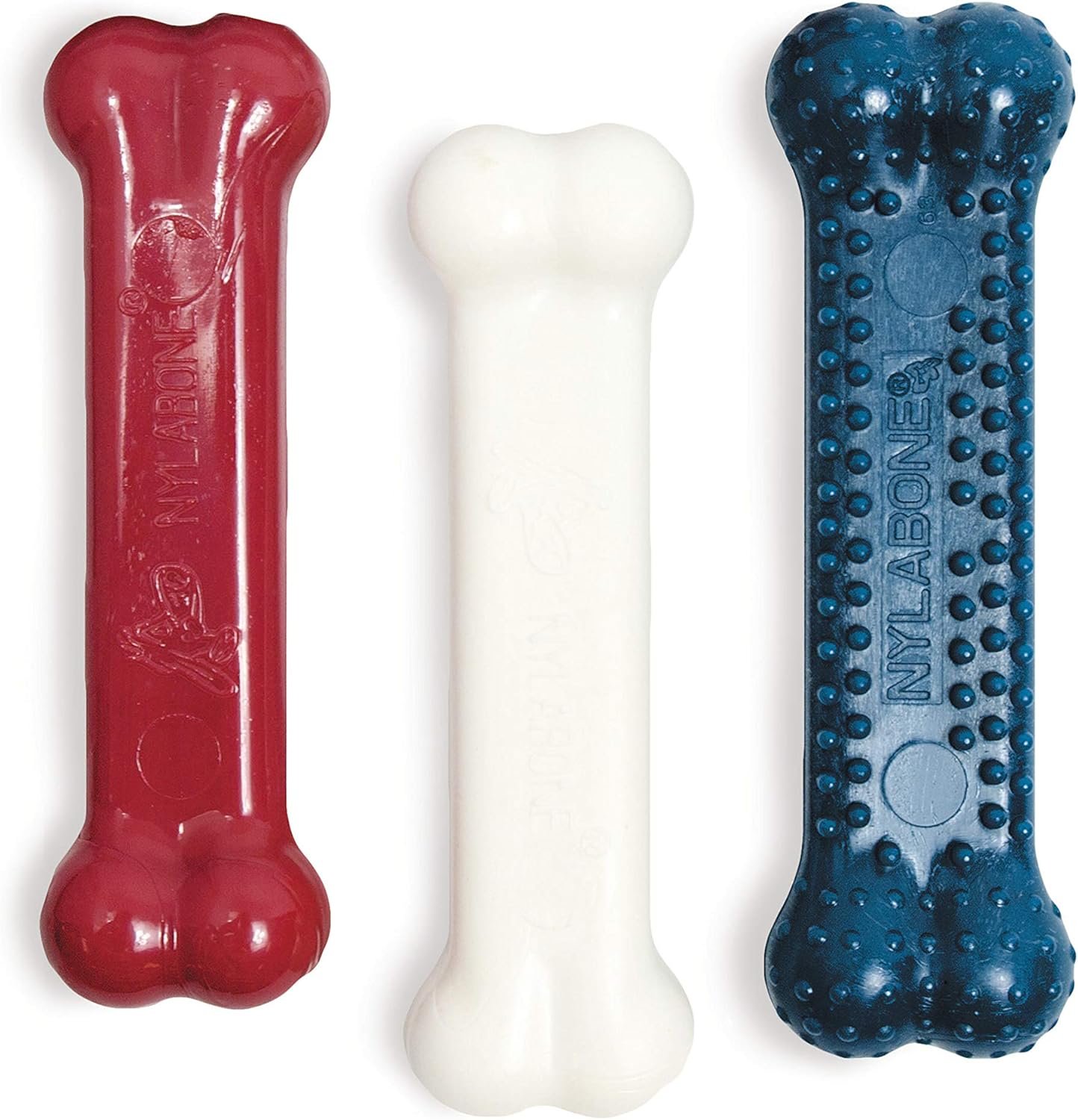 Nylabone Original Bone Power Chew Toys for Dogs, Durable & Tough Dog Toys for Aggressive Chewers, Long Lasting Chicken, Bacon, and Peanut Butter Flavor, Small – Up to 25 lbs, 1 Count